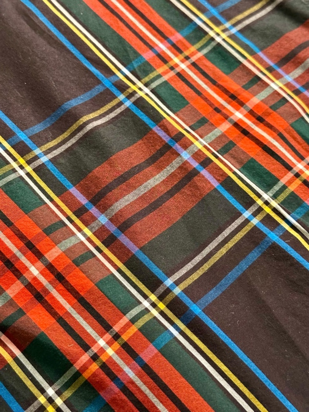 J.Crew Plaid Button Front Blouse Red Trim Cotton Preppy Tartan Shirt Classic - Picture 8 of 12